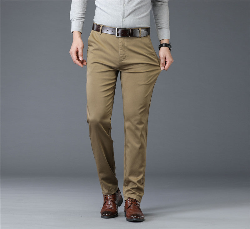 Middle-aged Slim Straight-leg Business Casual Pants