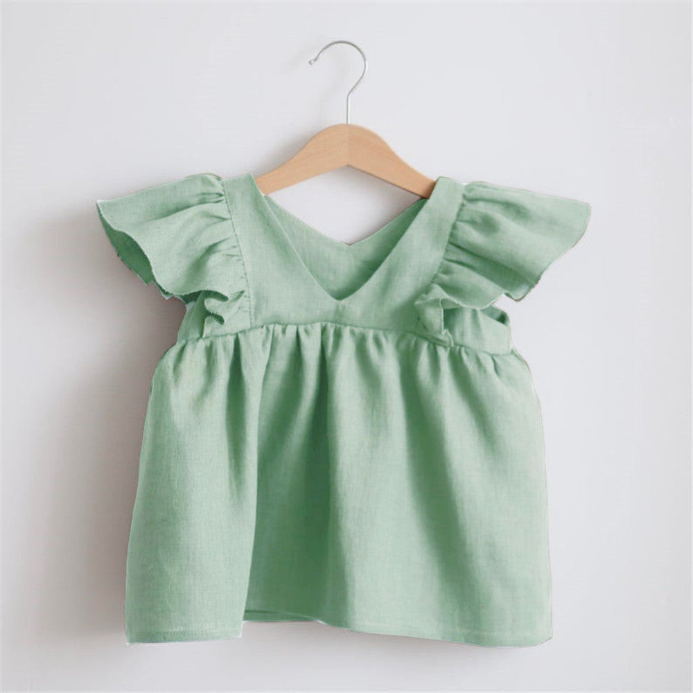 Girl Dress Summer Sundress Cross Border