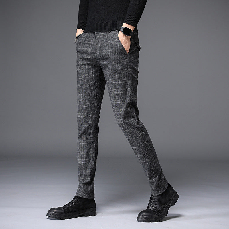 Men's Casual Pants Sanded Woolen Stretch