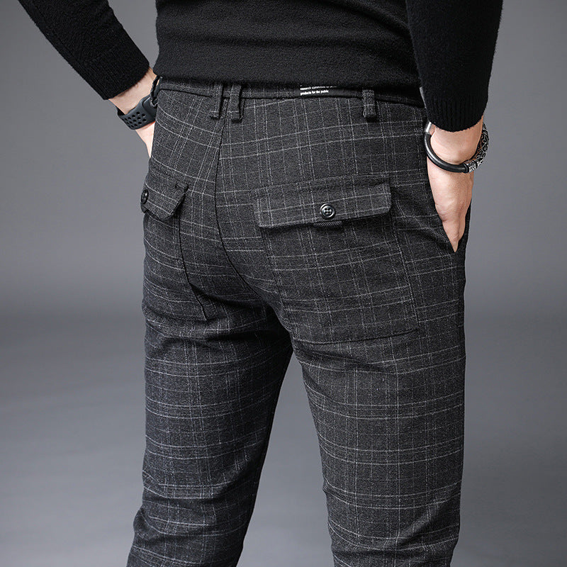 Men's Casual Pants Sanded Woolen Stretch