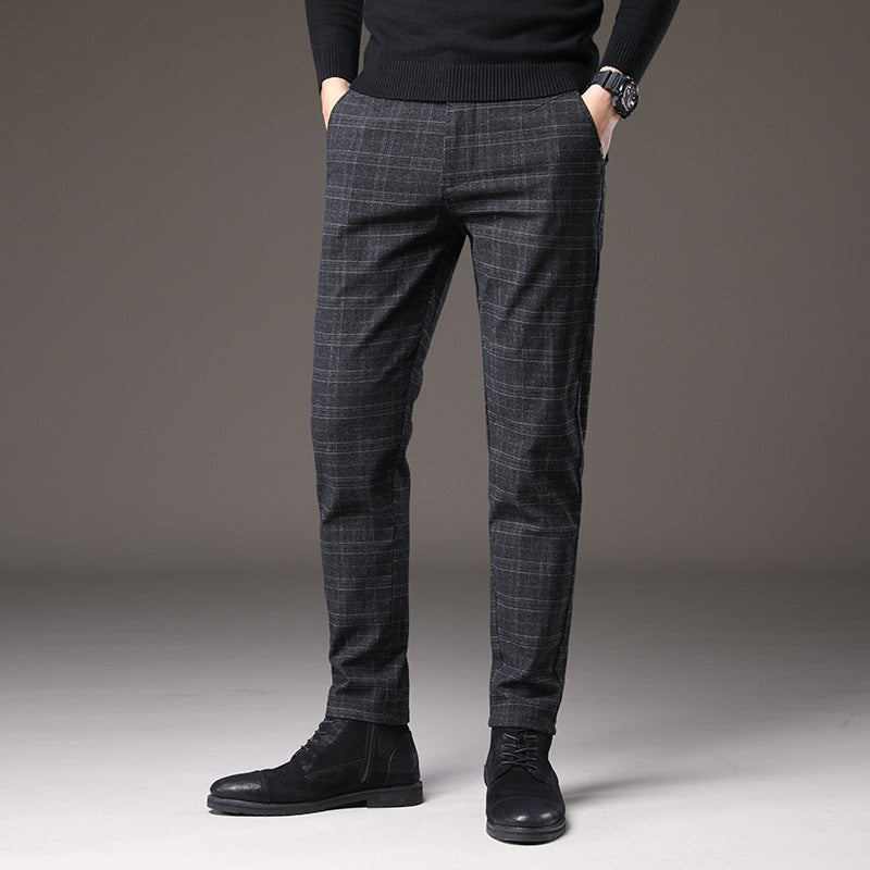 Men's Casual Pants Sanded Woolen Stretch