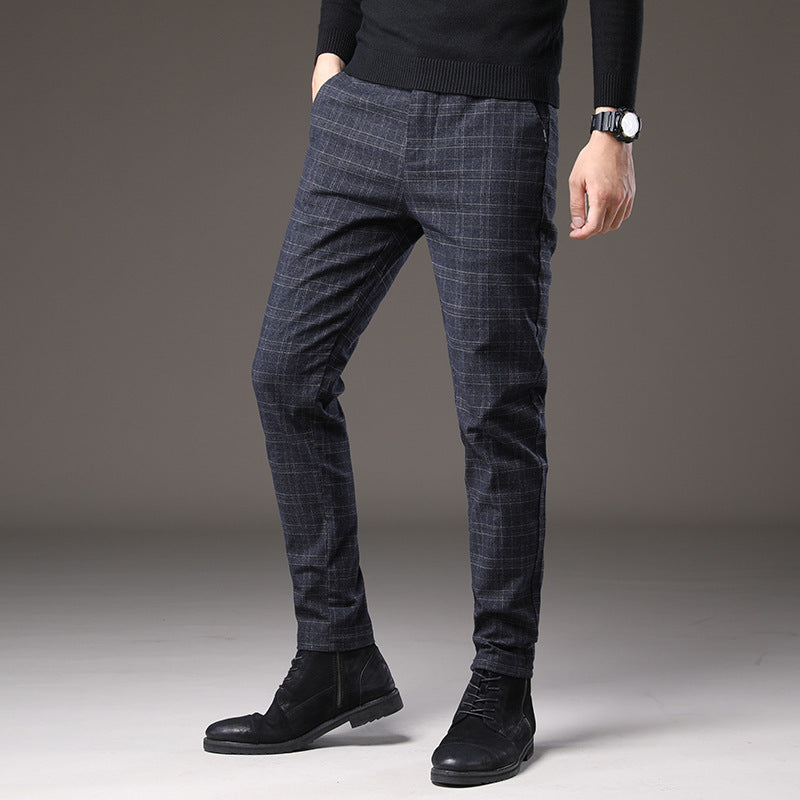 Men's Casual Pants Sanded Woolen Stretch