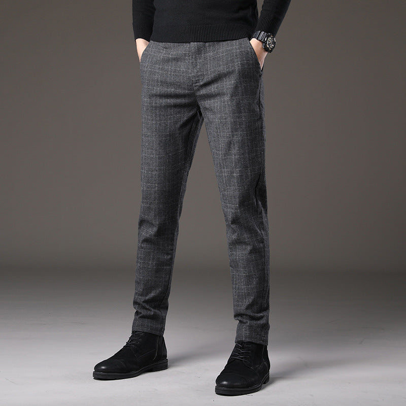 Men's Casual Pants Sanded Woolen Stretch