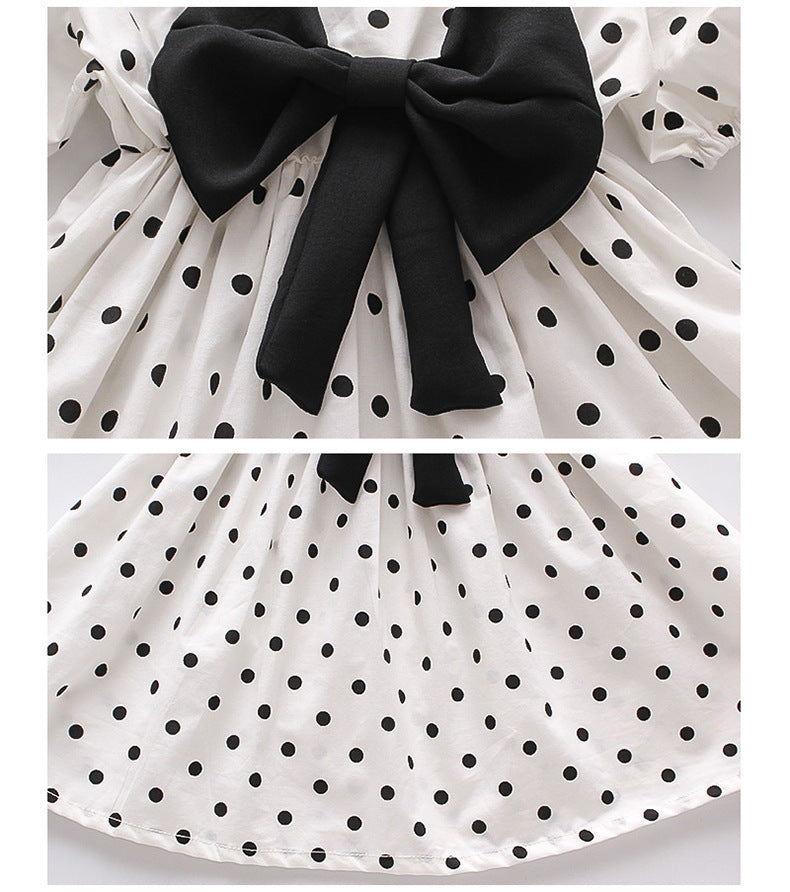 Princess Dress Red Children's Western Style Baby Girl Bow Skirt