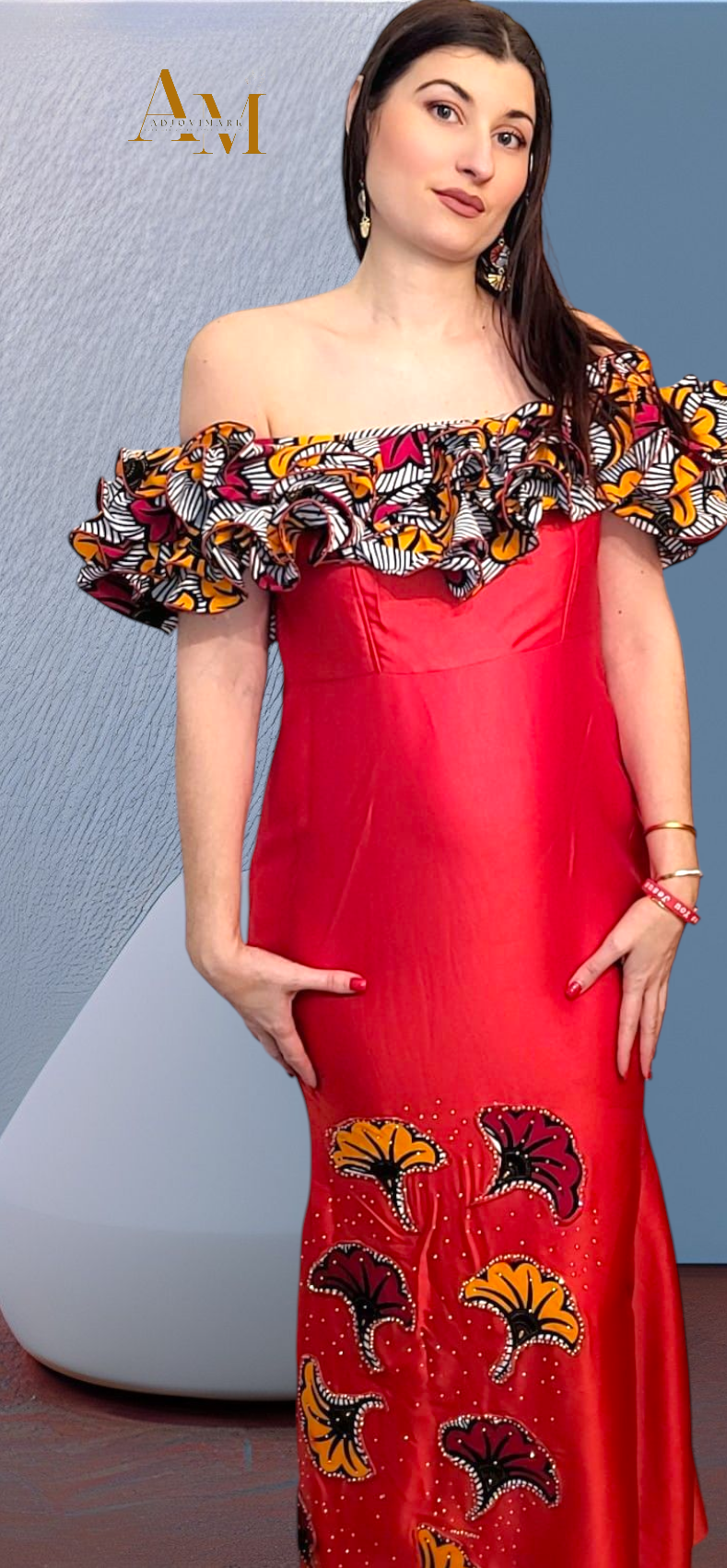ROBE DE SOIREE A EPAULES DENUDEES
