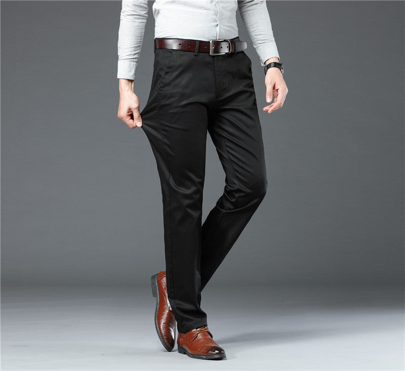 Middle-aged Slim Straight-leg Business Casual Pants