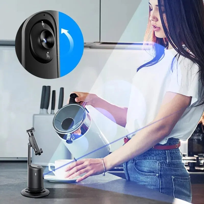 360 Auto Face Tracking Gimbal AI Smart Gimbal Face Tracking Auto Phone Holder For Smartphone Video Vlog Live Stabilizer Tripod - ADJOVIMARK