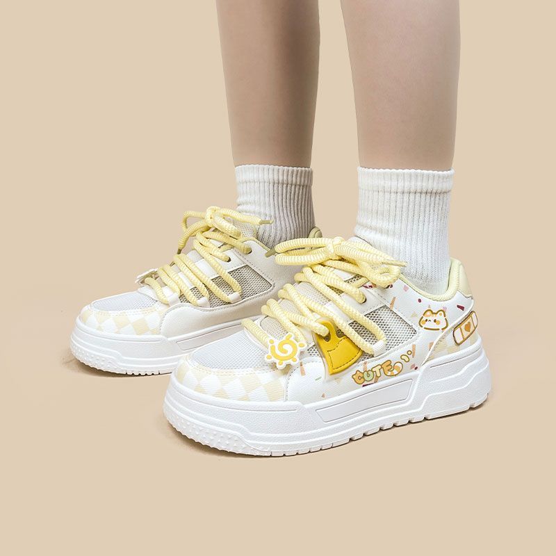 Breathable Mesh Casual Shoes Cute Korean Style Dopamine Shoes - ADJOVIMARK