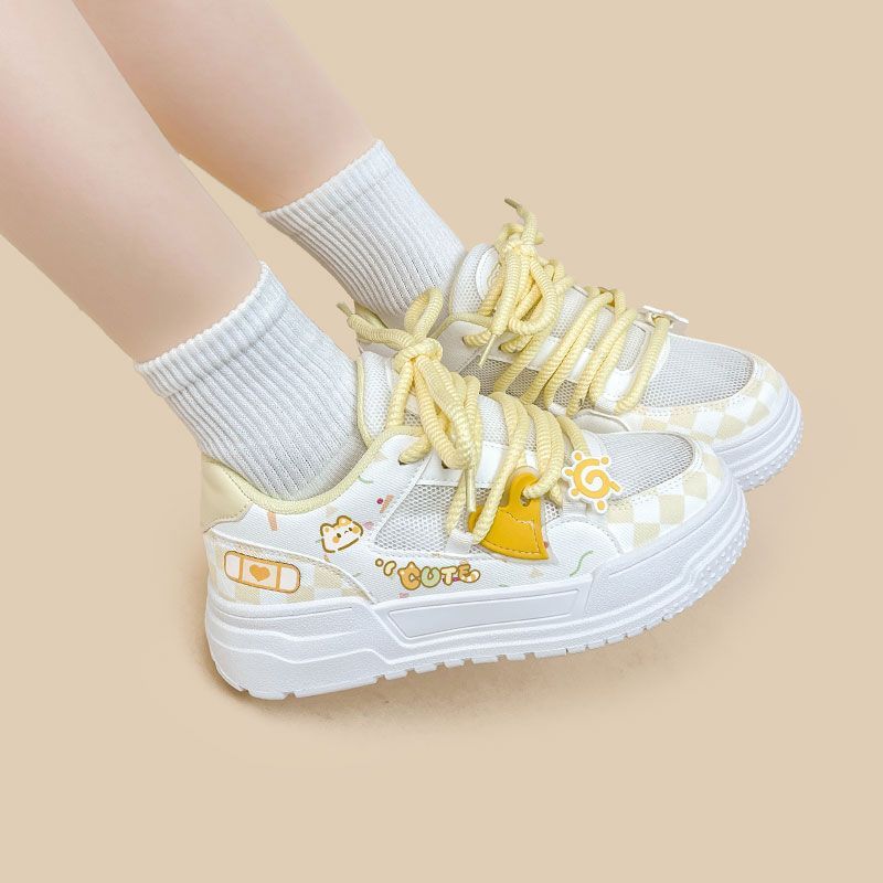Breathable Mesh Casual Shoes Cute Korean Style Dopamine Shoes - ADJOVIMARK