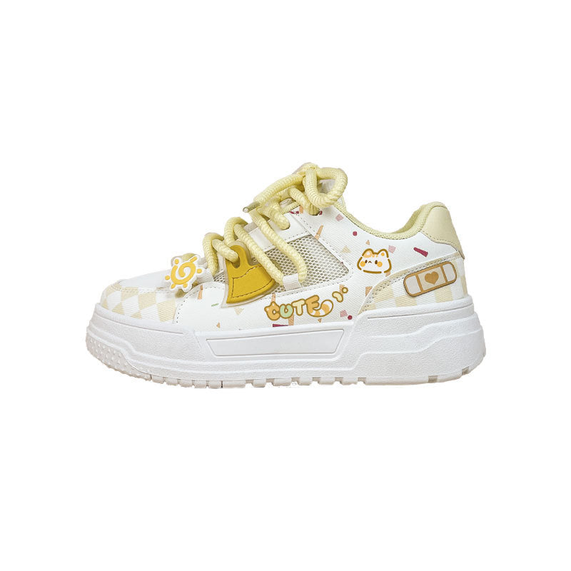Breathable Mesh Casual Shoes Cute Korean Style Dopamine Shoes - ADJOVIMARK