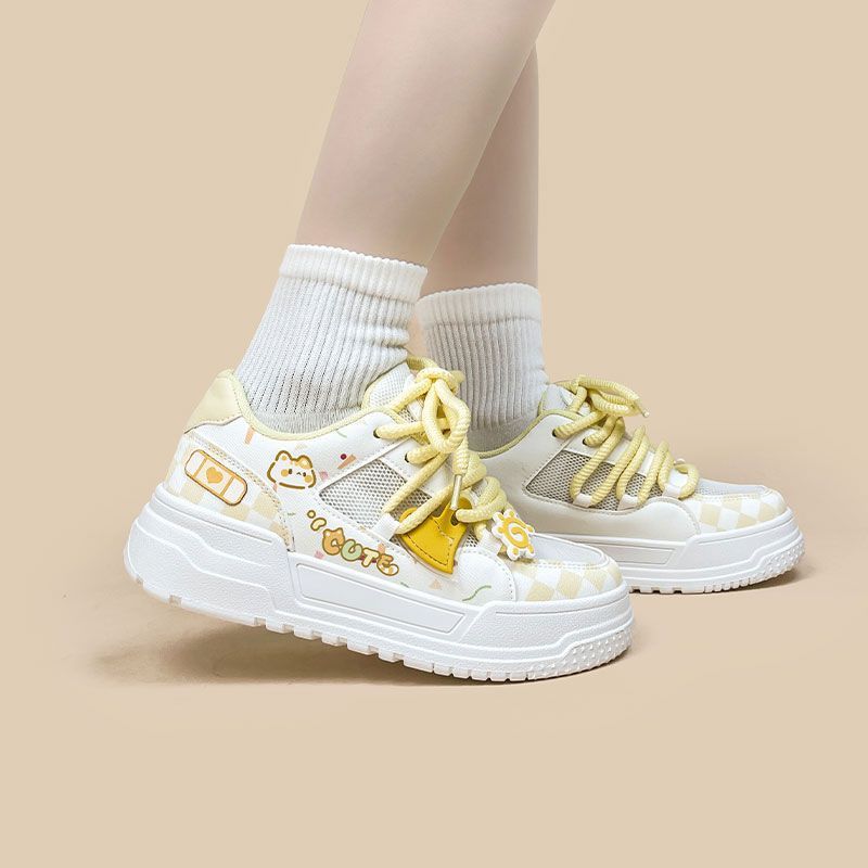 Breathable Mesh Casual Shoes Cute Korean Style Dopamine Shoes - ADJOVIMARK
