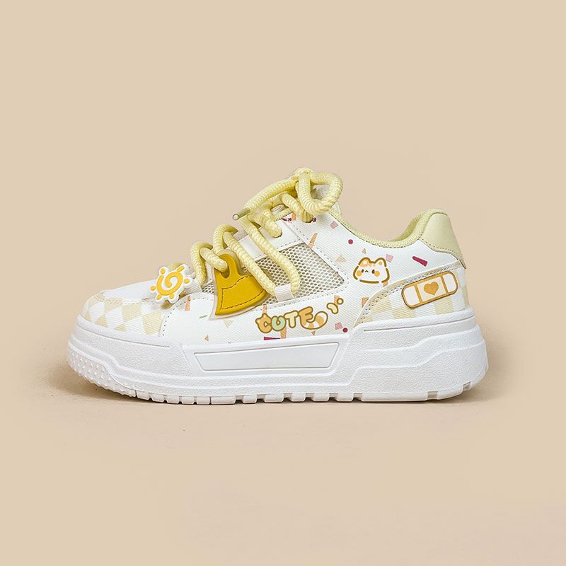Breathable Mesh Casual Shoes Cute Korean Style Dopamine Shoes - ADJOVIMARK