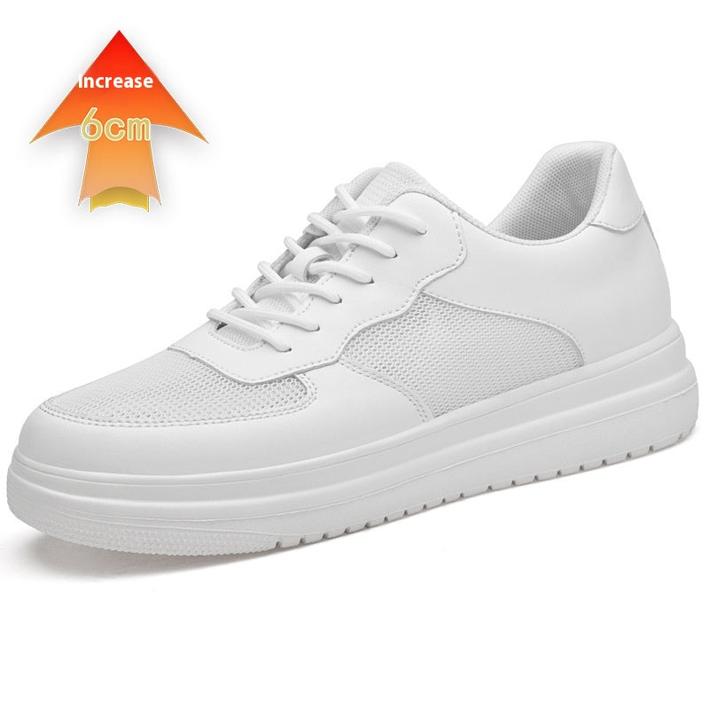 Summer Breathable Invisible Height Increasing Insole Men's Spring Soft Bottom Skateboard Shoes - ADJOVIMARK