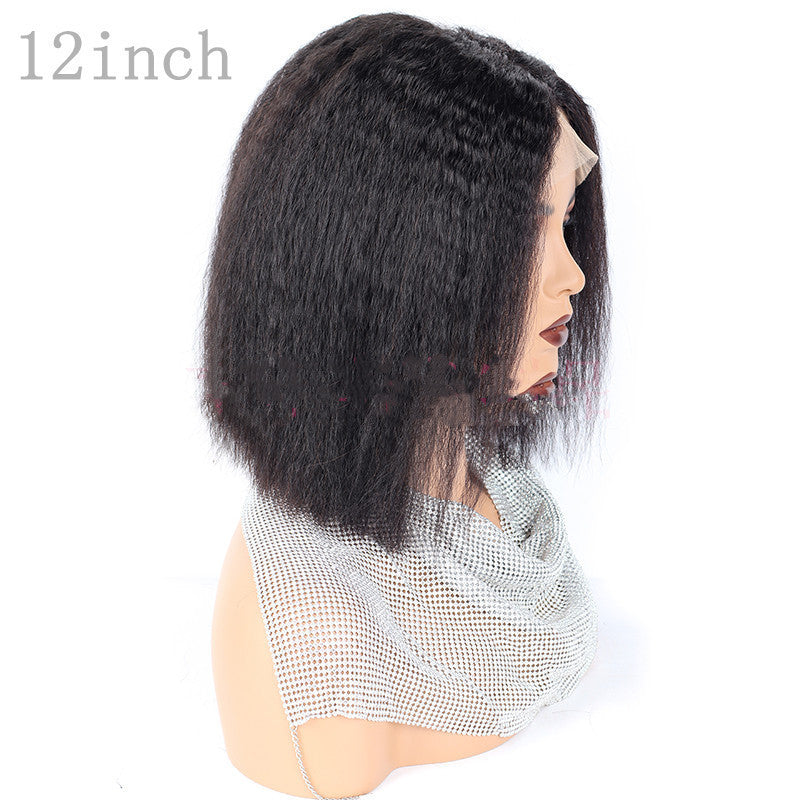 Kinky Straight Front Human Hair wigs - ADJOVIMARK