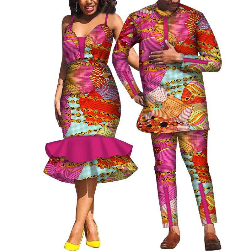 Couple clothing suspender skirt African clothing - ADJOVIMARK