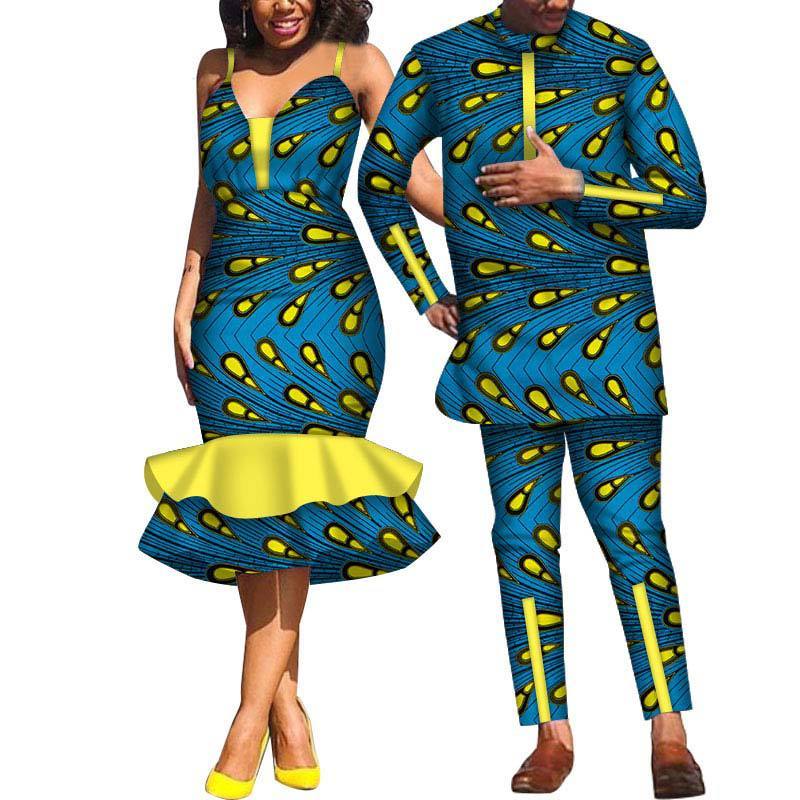 Couple clothing suspender skirt African clothing - ADJOVIMARK