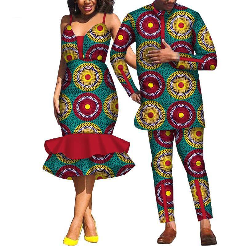 Couple clothing suspender skirt African clothing - ADJOVIMARK