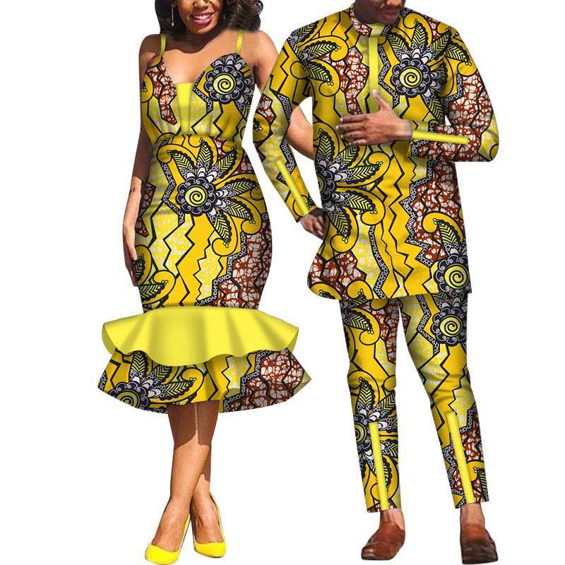 Couple clothing suspender skirt African clothing - ADJOVIMARK