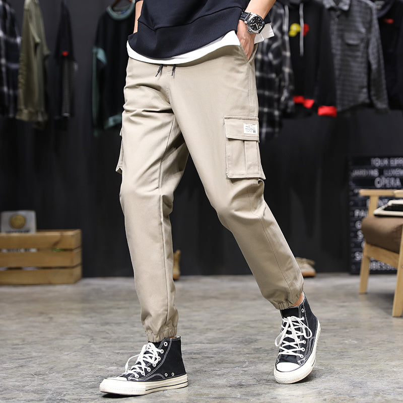 Sports All-match Casual Trousers With Waistband And Velvet Overalls - ADJOVIMARK