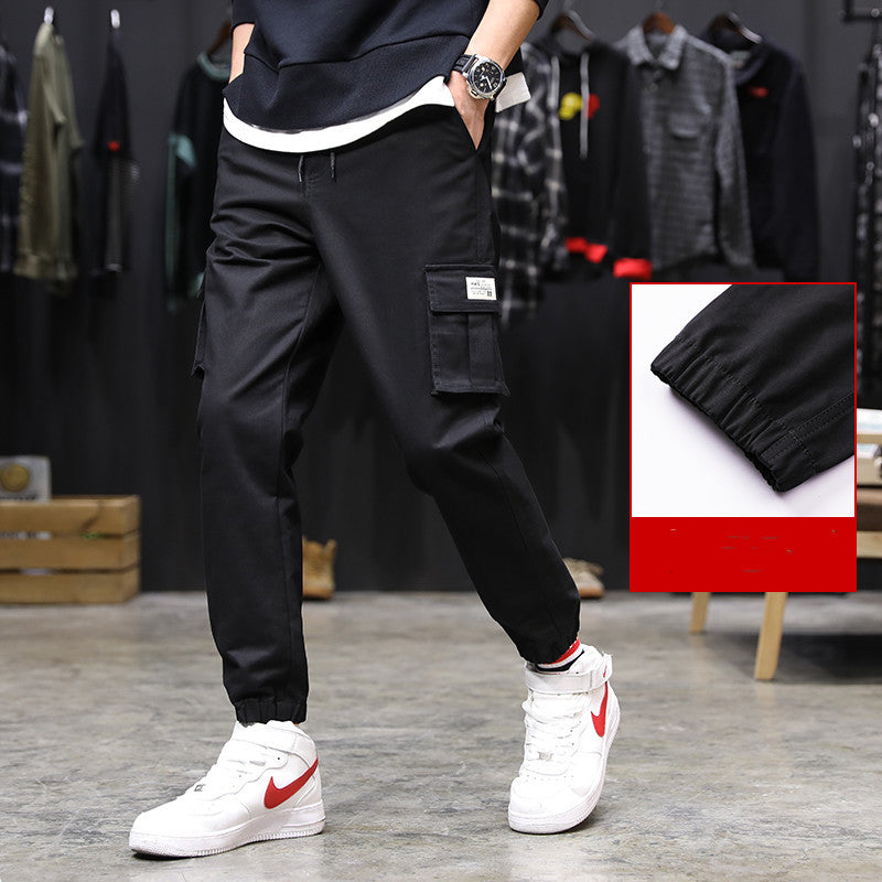 Sports All-match Casual Trousers With Waistband And Velvet Overalls - ADJOVIMARK