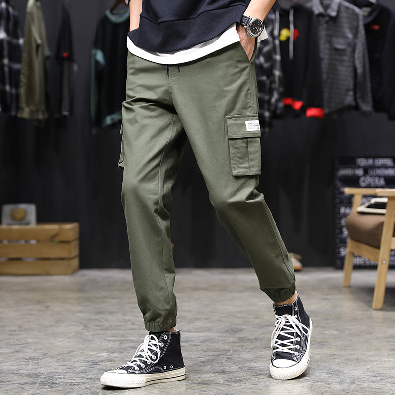 Sports All-match Casual Trousers With Waistband And Velvet Overalls - ADJOVIMARK