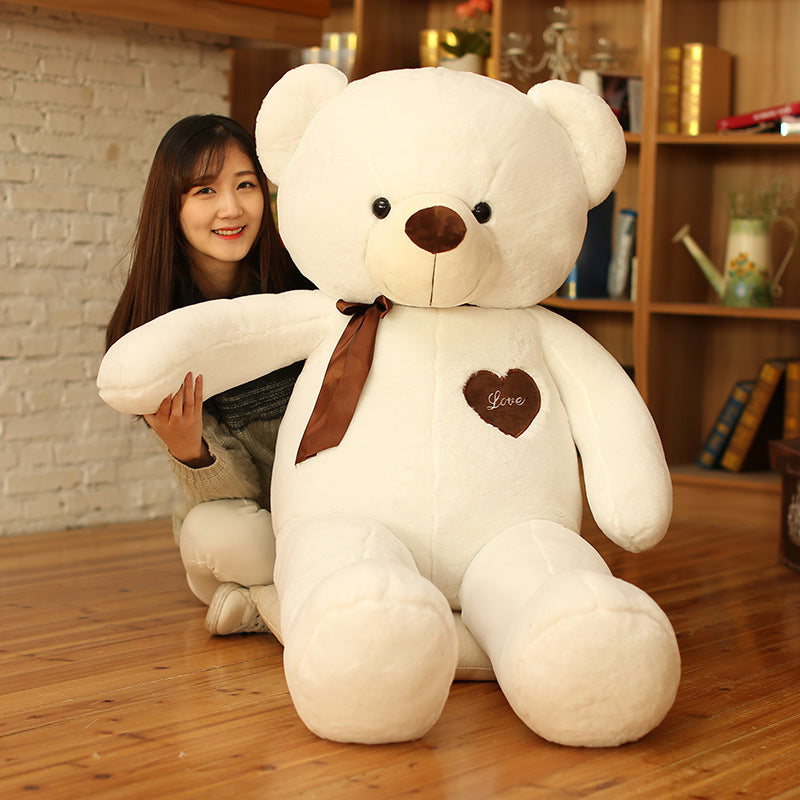 Plush toy ribbon teddy bear doll hugs bear dolls to give girls birthday gifts - ADJOVIMARK