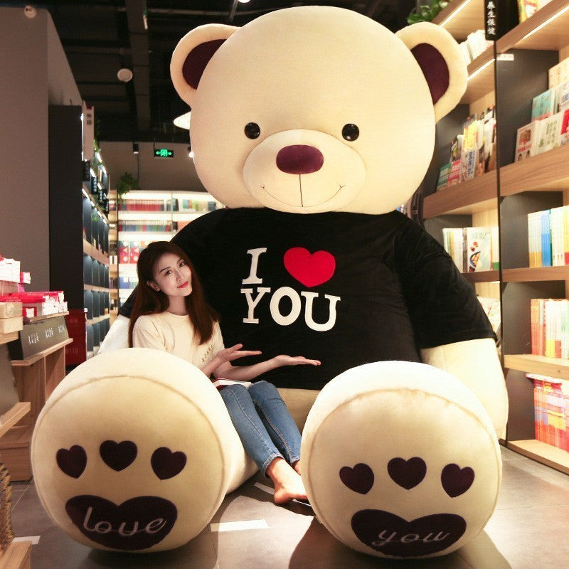 Plush toy ribbon teddy bear doll hugs bear dolls to give girls birthday gifts - ADJOVIMARK