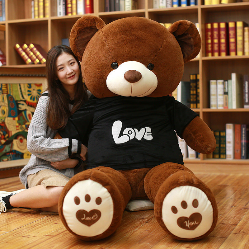 Plush toy ribbon teddy bear doll hugs bear dolls to give girls birthday gifts - ADJOVIMARK