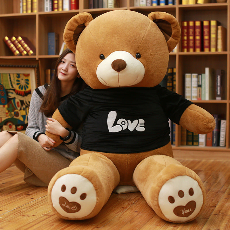 Plush toy ribbon teddy bear doll hugs bear dolls to give girls birthday gifts - ADJOVIMARK