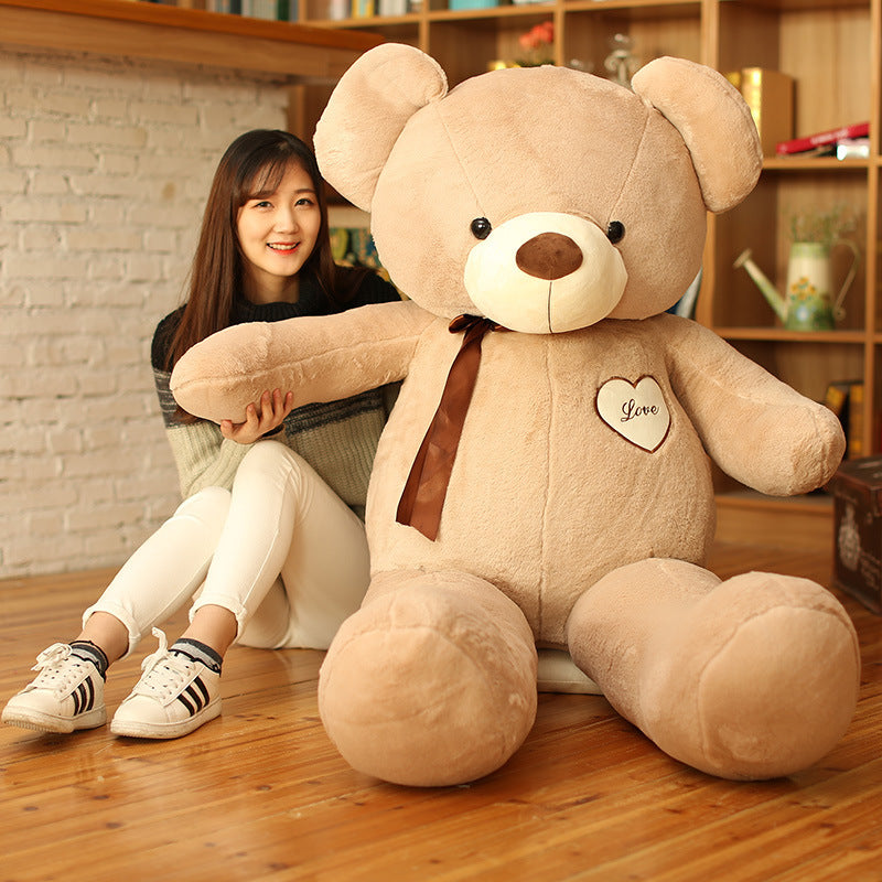 Plush toy ribbon teddy bear doll hugs bear dolls to give girls birthday gifts - ADJOVIMARK