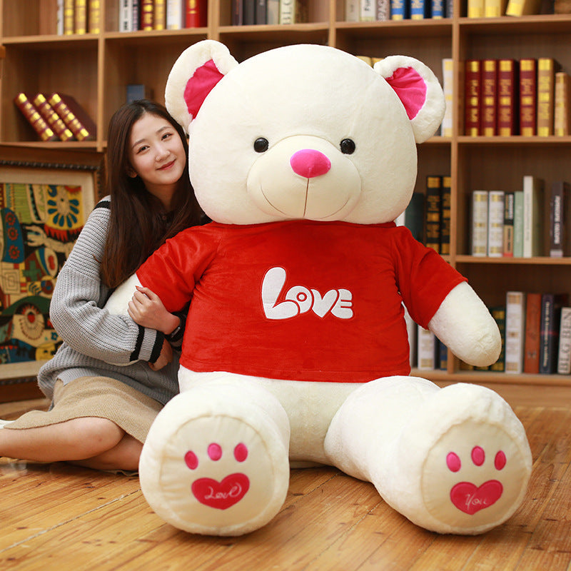 Plush toy ribbon teddy bear doll hugs bear dolls to give girls birthday gifts - ADJOVIMARK