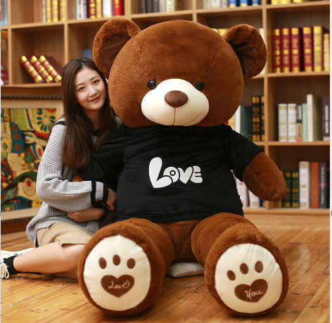 Plush toy ribbon teddy bear doll hugs bear dolls to give girls birthday gifts - ADJOVIMARK