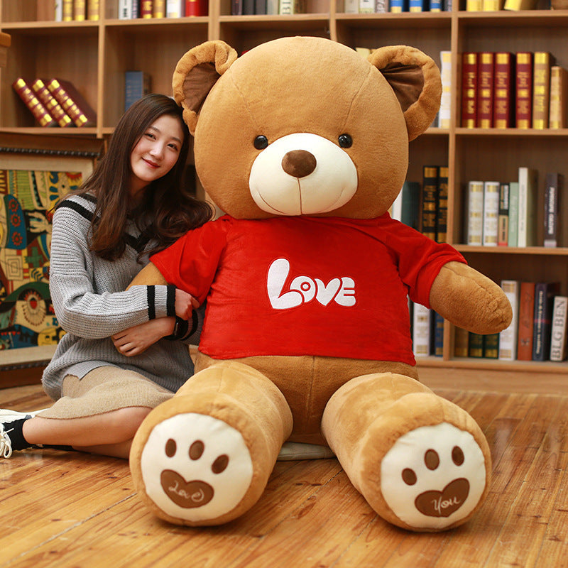 Plush toy ribbon teddy bear doll hugs bear dolls to give girls birthday gifts - ADJOVIMARK