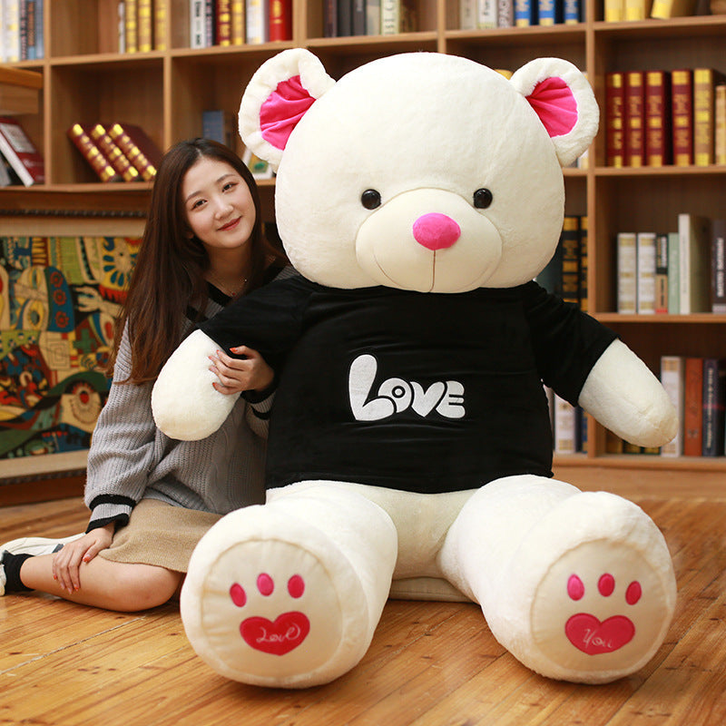 Plush toy ribbon teddy bear doll hugs bear dolls to give girls birthday gifts - ADJOVIMARK