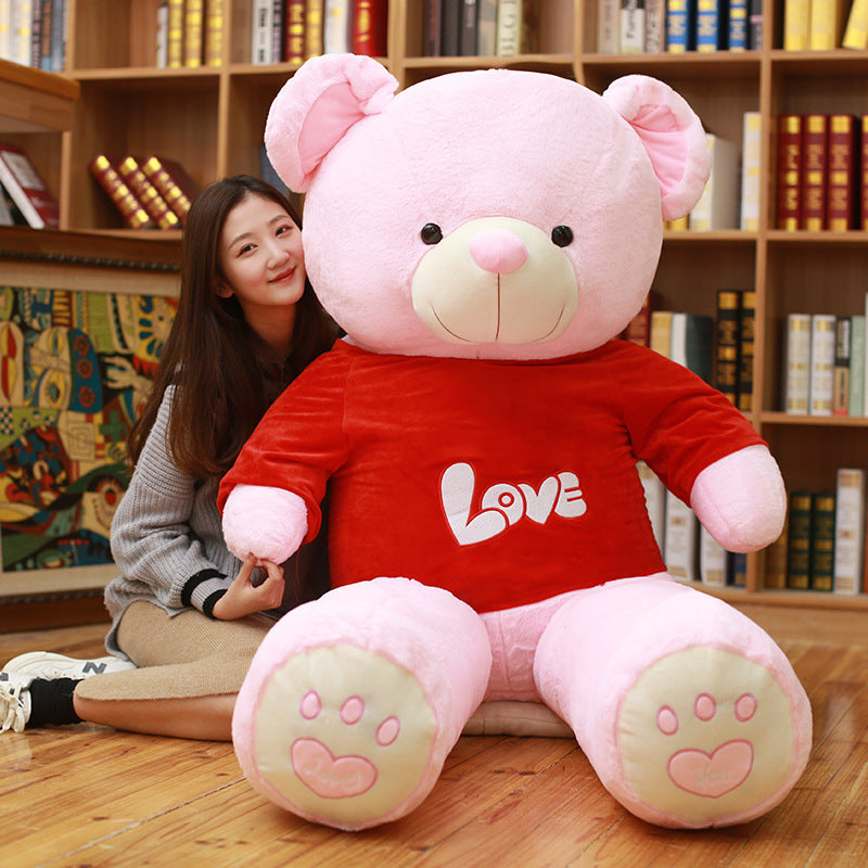 Plush toy ribbon teddy bear doll hugs bear dolls to give girls birthday gifts - ADJOVIMARK