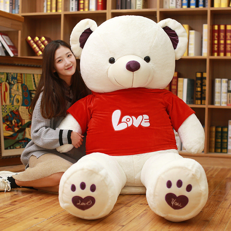 Plush toy ribbon teddy bear doll hugs bear dolls to give girls birthday gifts - ADJOVIMARK