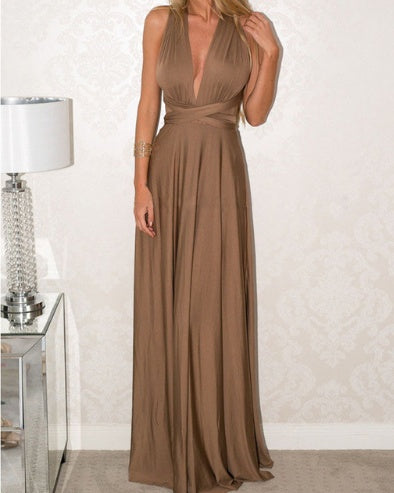 Women's Sexy Long Party Dress Club Floor-Length Summer Backless Bandage Maxi Dress Multiway Bridesmaids Boho Women Dress Vestidos - ADJOVIMARK