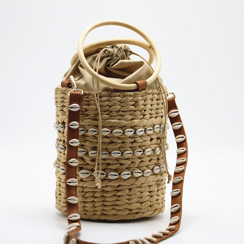 Urban Simple New Straw Shell Woven Bag - ADJOVIMARK
