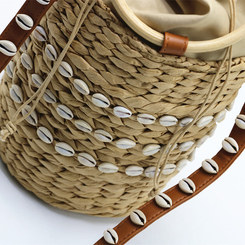 Urban Simple New Straw Shell Woven Bag - ADJOVIMARK
