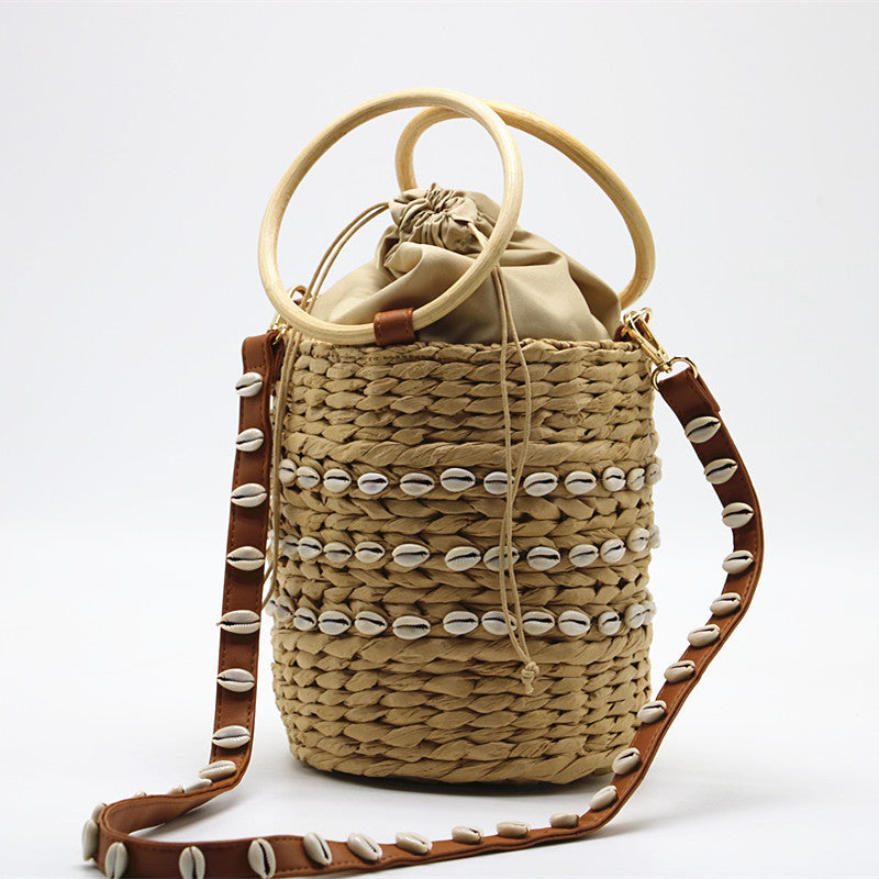 Urban Simple New Straw Shell Woven Bag - ADJOVIMARK