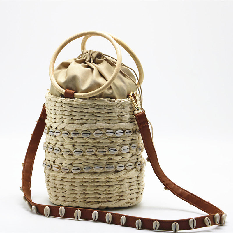 Urban Simple New Straw Shell Woven Bag - ADJOVIMARK