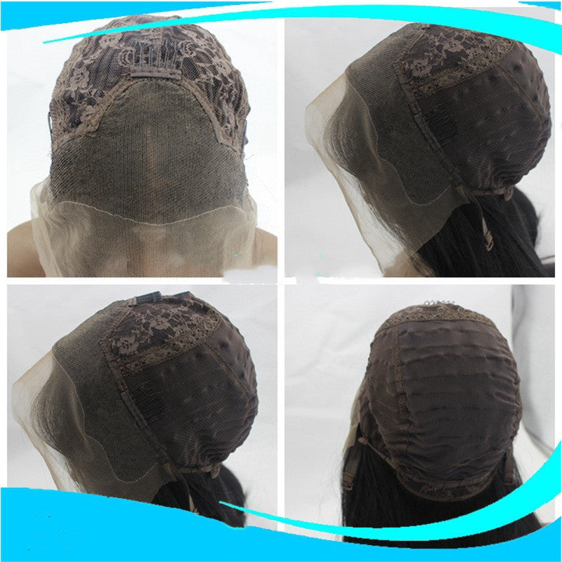 Chemical Fiber Wig Straight Hair Front Lace Headgear - ADJOVIMARK