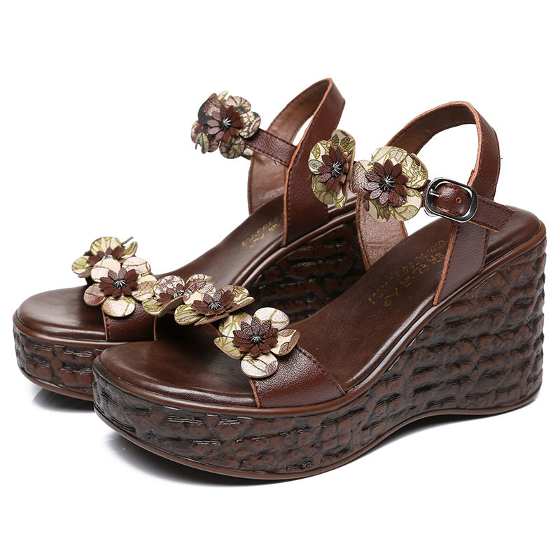 Ethnic Style Summer New High Heel Sandals Women - ADJOVIMARK