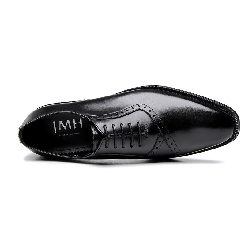 Business Carved Pointed Retro Wedding Shoes Men - ADJOVIMARK