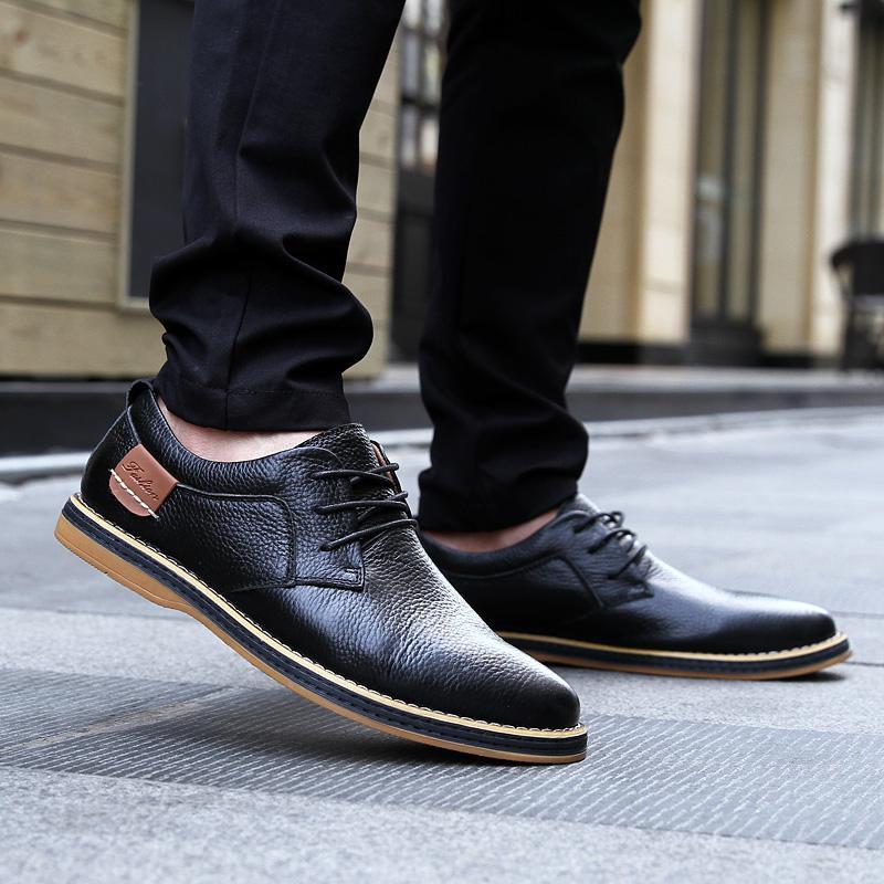 Large Size Leather Shoes Men 48 Leather British Shoes Men - ADJOVIMARK