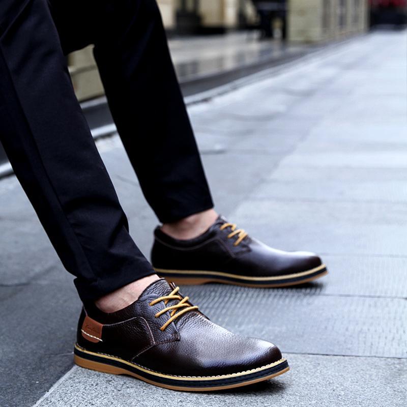 Large Size Leather Shoes Men 48 Leather British Shoes Men - ADJOVIMARK