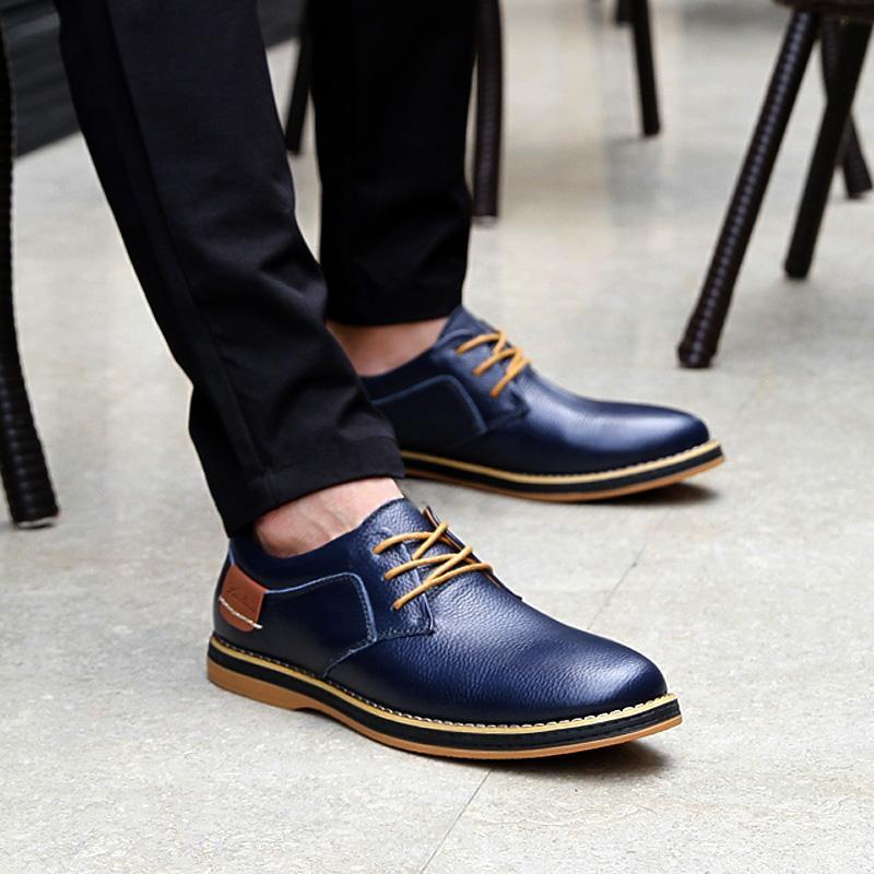 Large Size Leather Shoes Men 48 Leather British Shoes Men - ADJOVIMARK