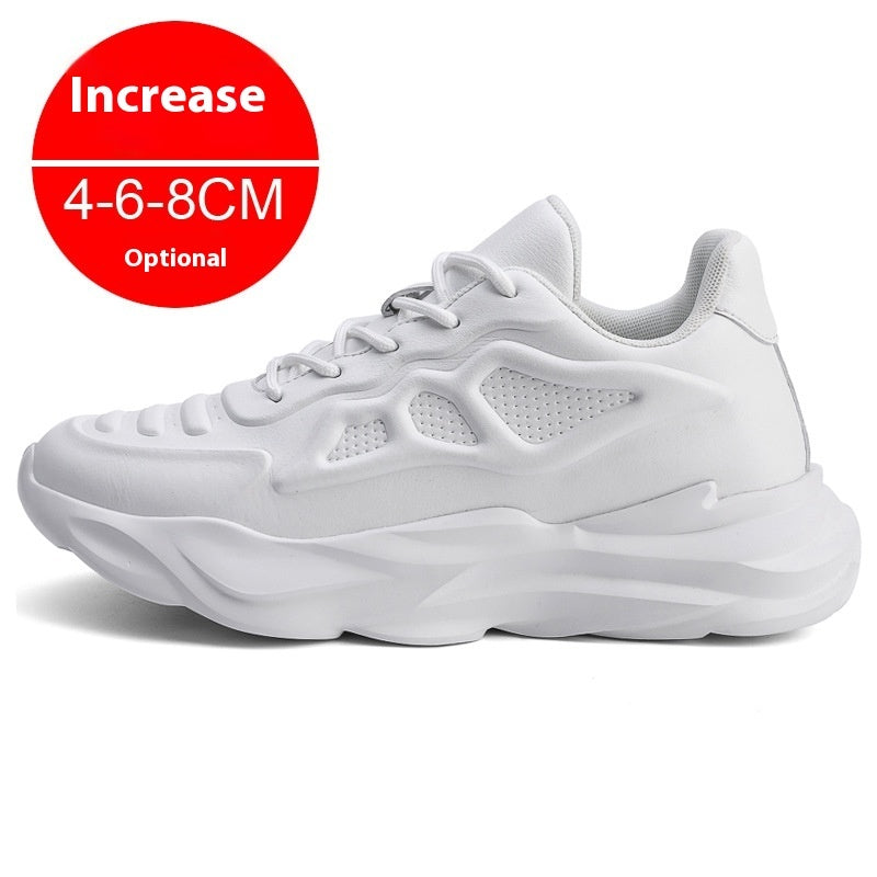 Summer New Invisible Height-increasing Shoes Men's 8CM Breathable Clunky Sneakers - ADJOVIMARK