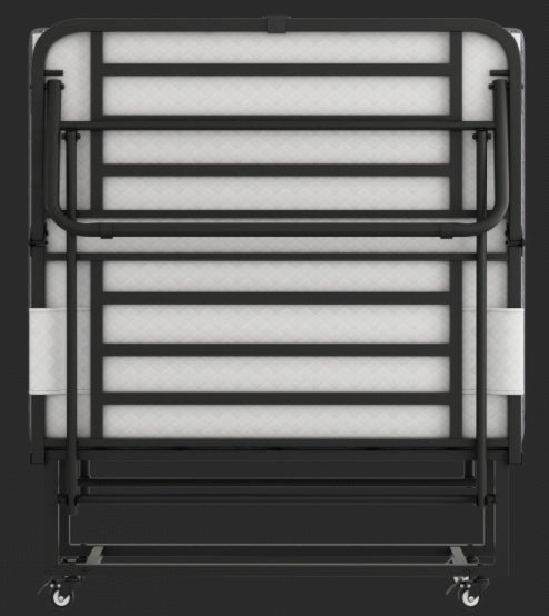 Folding Bed With Mattress Foam Mattress All Steel Pipe Frame - ADJOVIMARK