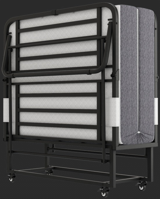 Folding Bed With Mattress Foam Mattress All Steel Pipe Frame - ADJOVIMARK